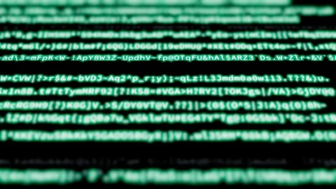 Futuristic screen display of streaming data and digital light. Stock Footage 260865830