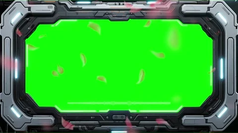 Futuristic screens with green background Stock-Footage 337523580