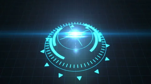 Futuristic screensaver with code hologram. HUD Heads Up Display Scanner high Video stock 65465155