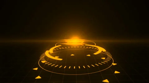 Futuristic screensaver with code hologram. HUD Heads Up Display Scanner high Video stock 65465417