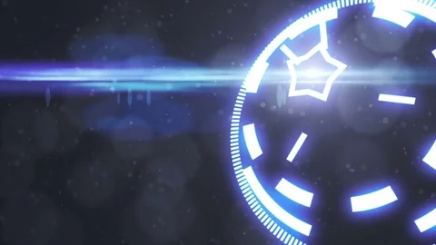 Futuristic screensaver with code hologram. HUD Heads Up Display Scanner high Video stock 70410668