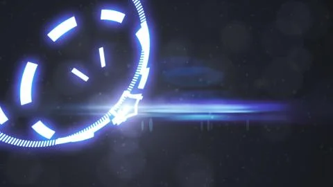 Futuristic screensaver with code hologram. HUD Heads Up Display Scanner hig.. 스톡 일러스트
