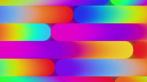 Futuristic seamless loop animation of colorful neon capsule bars moving left and Video stock 341677377