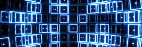 Futuristic Seamless Overlapping Square Pattern VJ Loop Stock Footage 340978323