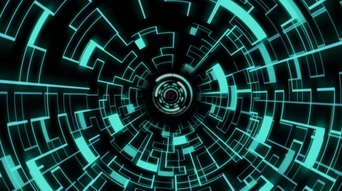 Futuristic Seamless Tunnel Stock Footage 50996997
