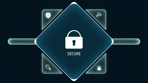 Futuristic Secure Interface (UI) Stock Footage 113330095