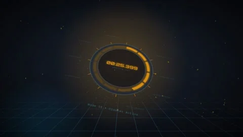 Futuristic security interface displaying session timeout and login. 4K Vidéo 348301324
