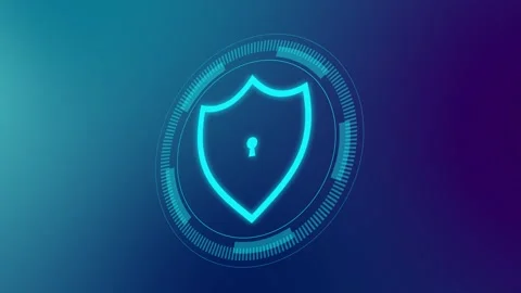 Futuristic Security Shield and Data Protection Stock Footage 317969162