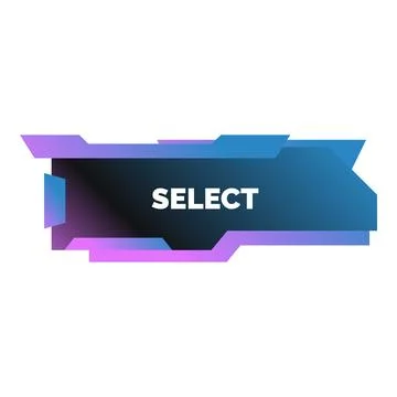 Futuristic select button showing choice and decision making Stock Illustration