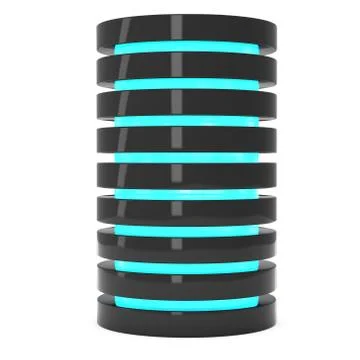 Futuristic server hard disk and database or battery cell. 스톡 일러스트