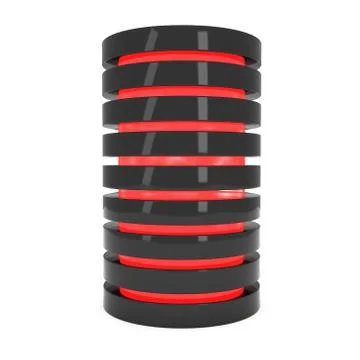 Futuristic server hard disk and database or battery cell. イラスト素材