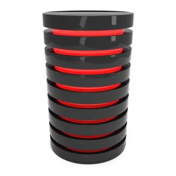 Futuristic server hard disk and database or battery cell. イラスト素材