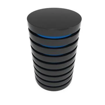 Futuristic server hard disk and database or battery cell. イラスト素材