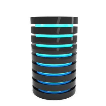 Futuristic server hard disk and database or battery cell. 스톡 일러스트