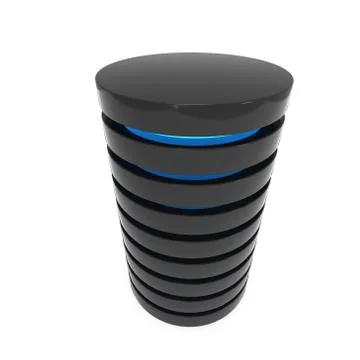 Futuristic server hard disk and database or battery cell. Stock Illustration