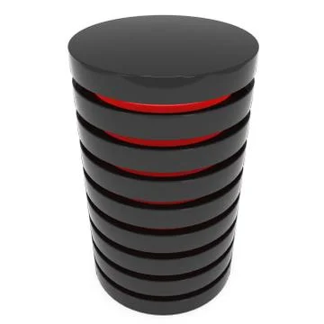 Futuristic server hard disk and database or battery cell. イラスト素材