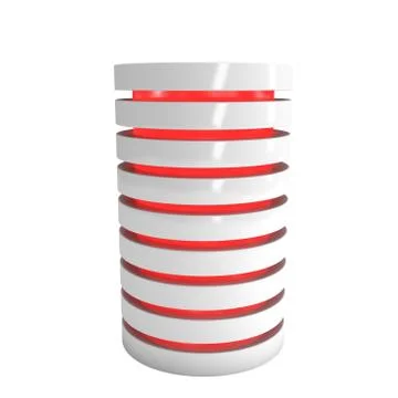 Futuristic server hard disk and database or battery cell. Illustrazione stock