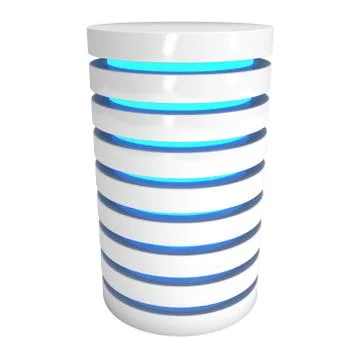 Futuristic server hard disk and database or battery cell. 스톡 일러스트