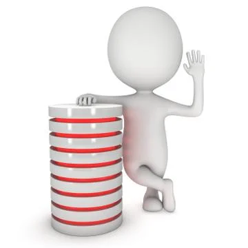 Futuristic server hard disk and database or battery cell. Illustrazione stock