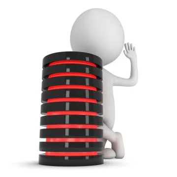 Futuristic server hard disk and database or battery cell. Illustrazione stock