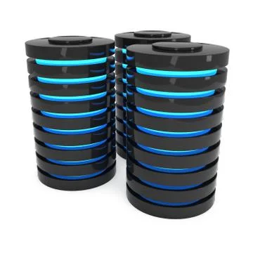 Futuristic server hard disk and database or battery cell. Stockillustratie