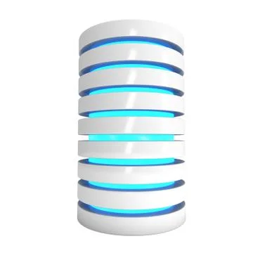 Futuristic server hard disk and database or battery cell. イラスト素材