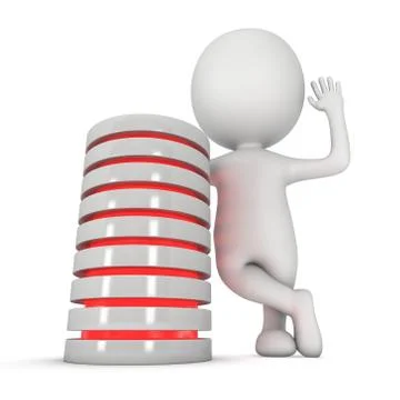 Futuristic server hard disk and database or battery cell. 스톡 일러스트