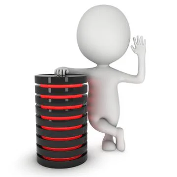 Futuristic server hard disk and database or battery cell. Stock Illustration
