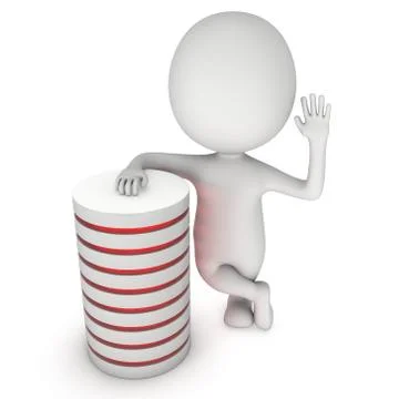 Futuristic server hard disk and database or battery cell. イラスト素材