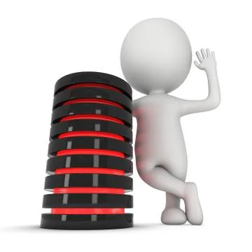 Futuristic server hard disk and database or battery cell. 스톡 일러스트