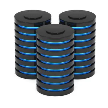 Futuristic server hard disk and database or battery cell. イラスト素材