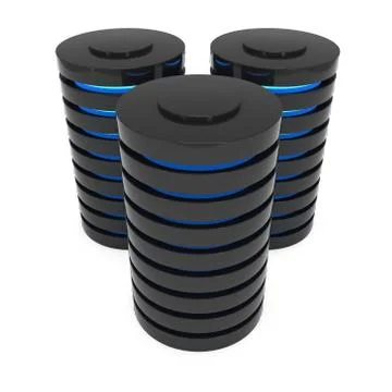 Futuristic server hard disk and database or battery cell. イラスト素材