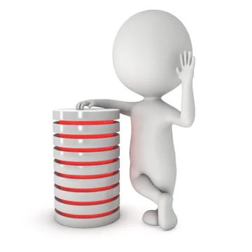 Futuristic server hard disk and database or battery cell. Illustrazione stock