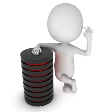 Futuristic server hard disk and database or battery cell. Stockillustratie