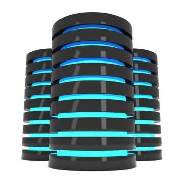 Futuristic server hard disk and database or battery cell. 스톡 일러스트