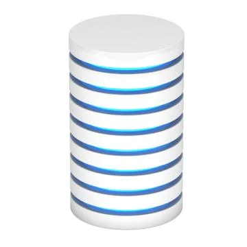 Futuristic server hard disk and database or battery cell. イラスト素材