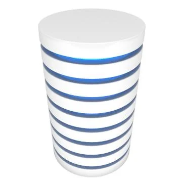 Futuristic server hard disk and database or battery cell. Illustrazione stock