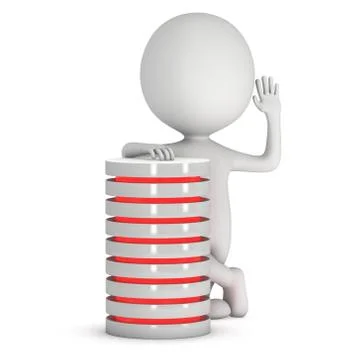 Futuristic server hard disk and database or battery cell. Illustrazione stock