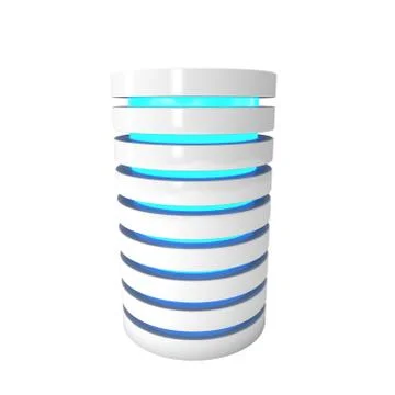 Futuristic server hard disk and database or battery cell. 스톡 일러스트