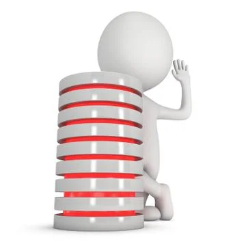 Futuristic server hard disk and database or battery cell. Stock Illustration