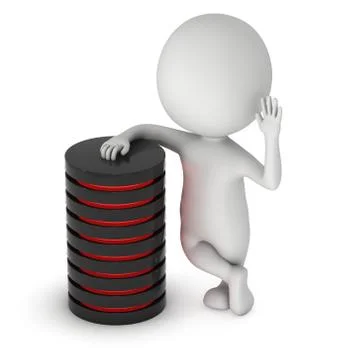 Futuristic server hard disk and database or battery cell. イラスト素材