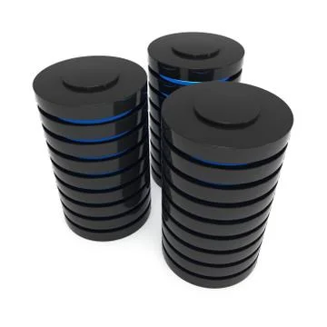 Futuristic server hard disk and database or battery cell. イラスト素材