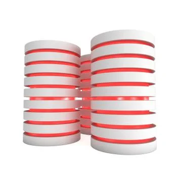 Futuristic server hard disk and database or battery cell. Stock Illustration