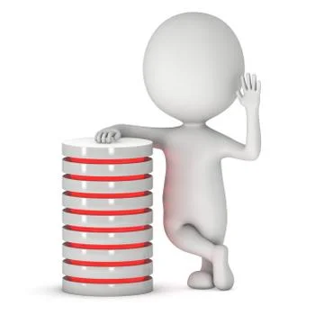 Futuristic server hard disk and database or battery cell. イラスト素材