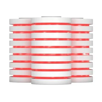 Futuristic server hard disk and database or battery cell. Illustrazione stock