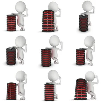 Futuristic server hard disk and database or battery cell. イラスト素材