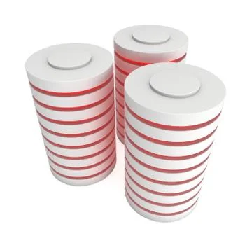 Futuristic server hard disk and database or battery cell. Illustrazione stock