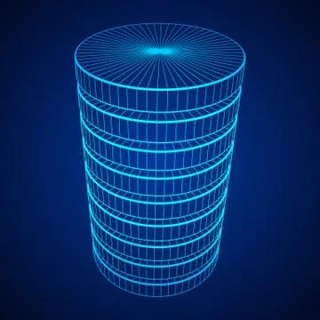 Futuristic server hard disk and database or battery cell Stockillustratie