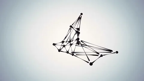 Futuristic shape abstract sc-fi concept animation. 3D render loop animation Stock Footage 113881592