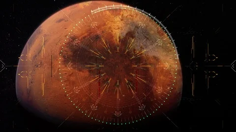 Futuristic shape of particles. Abstract background graphics. Planet. Stock Footage 77403633